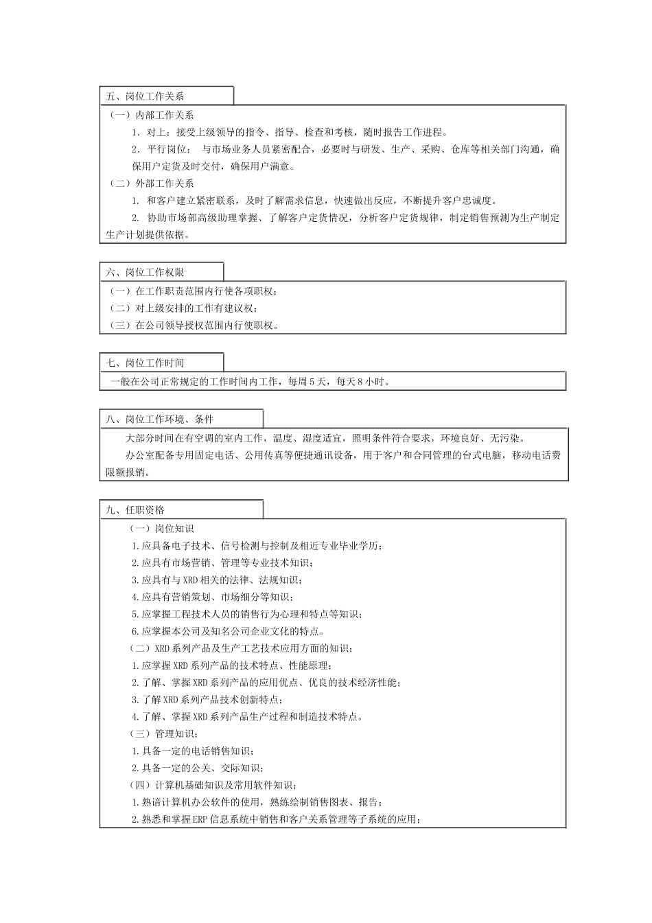 人力资源-XRD-QR-XZ-028岗位职责表A0_第2页