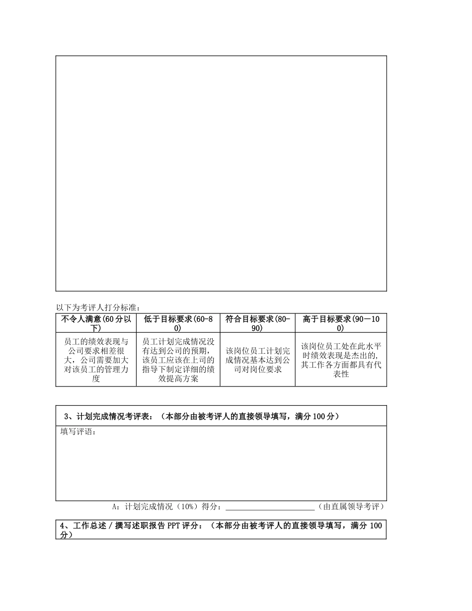 员工晋升评定表与年度考核表_第2页