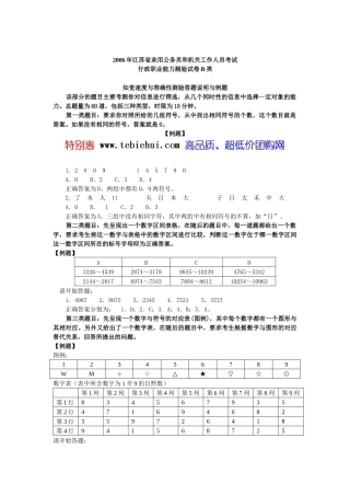 人力资源-06年江苏行政B
