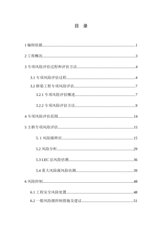 某特大桥安全风险评估报告(专项风险评估)