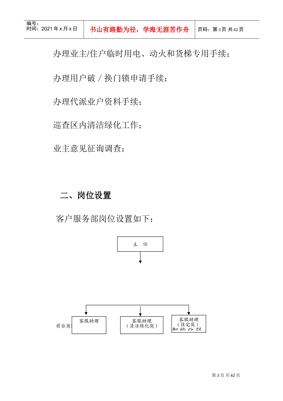 某物业公司客户服务部工作手册_第3页