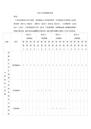 医用X射线摄影系统产品技术要求wd