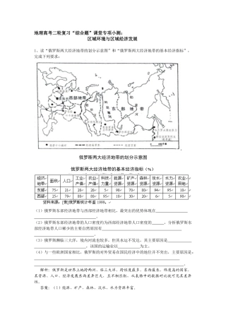 区域环境与区域经济发展