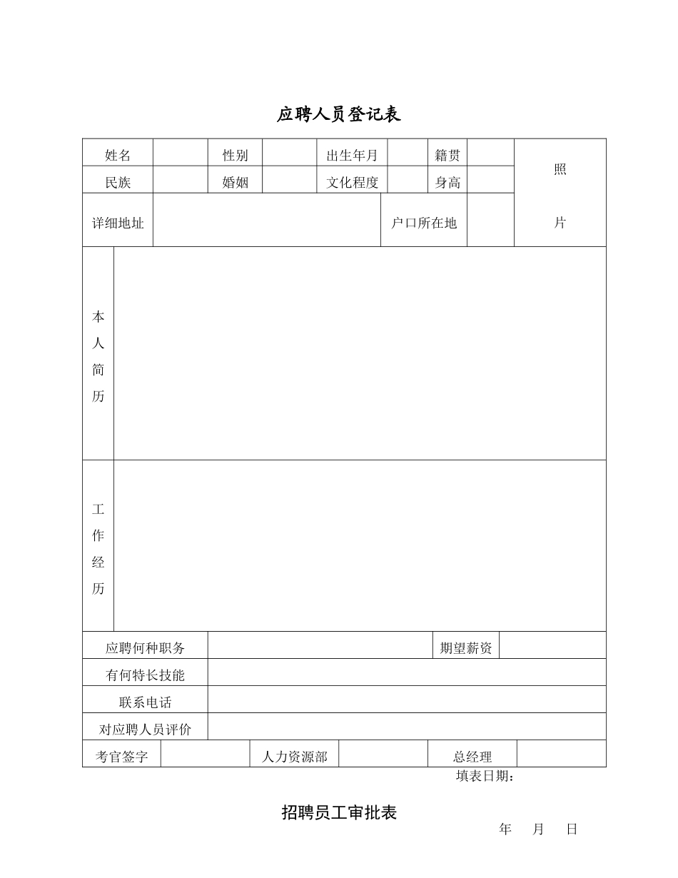 人事表格大全(实用版)5108751_第1页