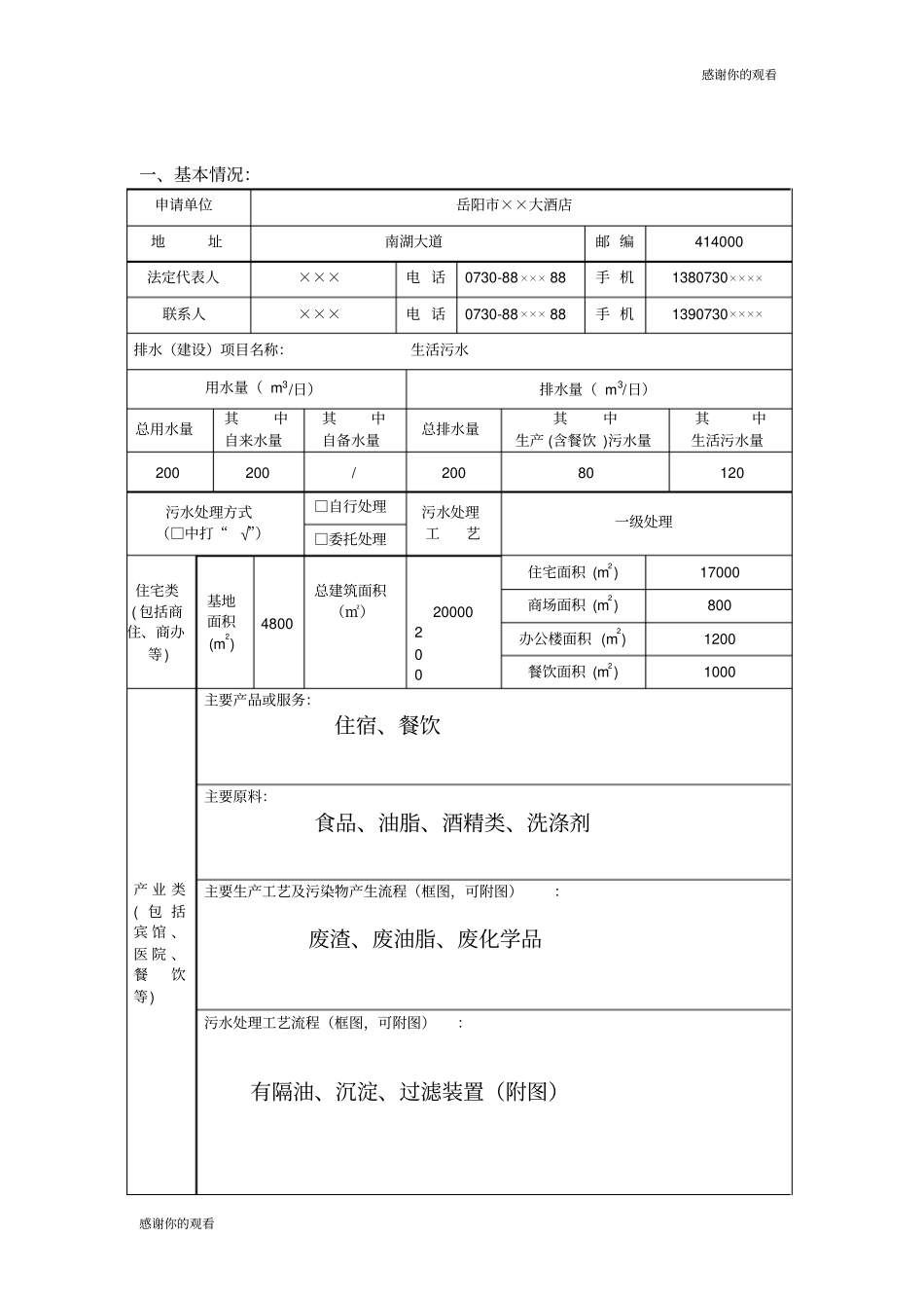 城镇污水排入排水管网许可申请表.doc_第3页