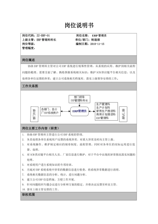 制造部岗位说明