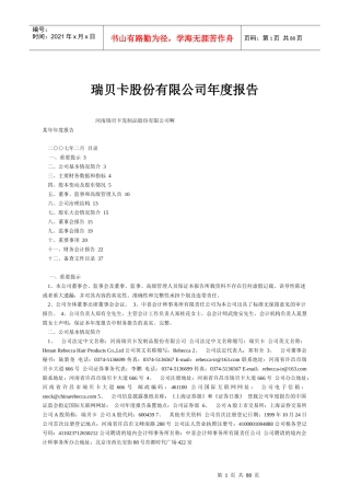 某股份有限公司财务年度报告