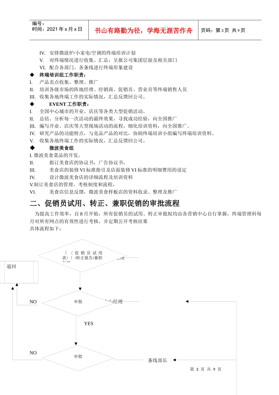 某电器公司终端管理科管理流程分析_第3页