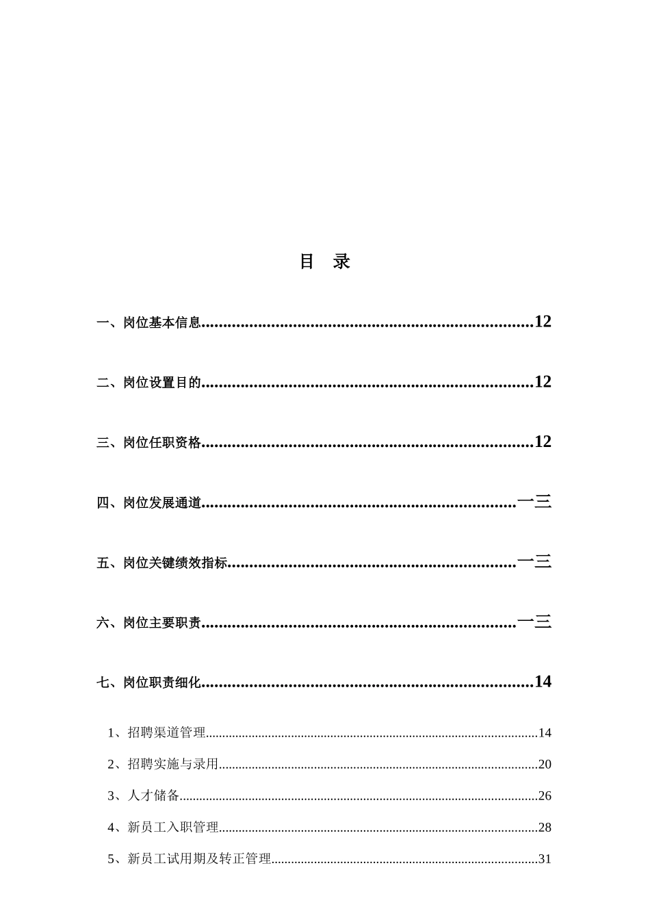 人力资源部招聘主管岗位手册_第2页