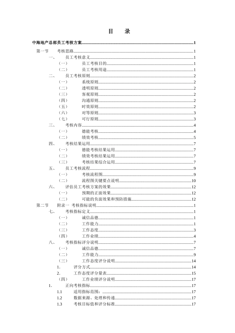 中海地产总部员工考核方案_第2页