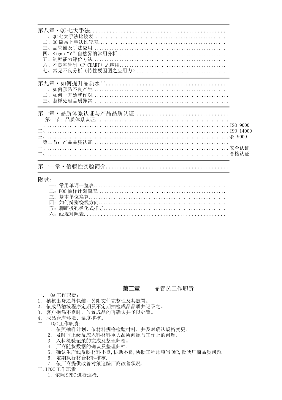 品管部工作手册_第2页