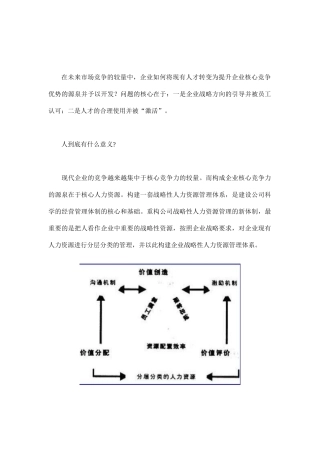 人才转变的核心竞争力分析