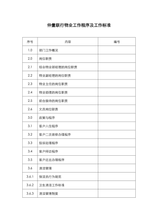 某物业公司工作手册概述