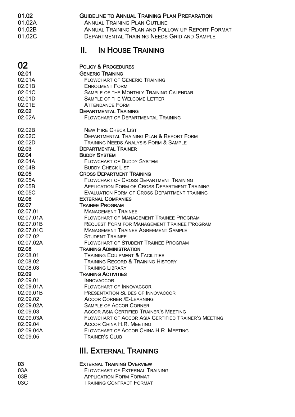 外资酒店集团培训部工作手册_第2页