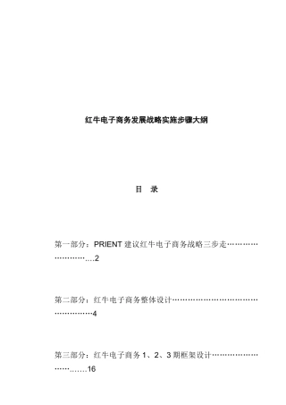 某电子商务发展战略实施步骤