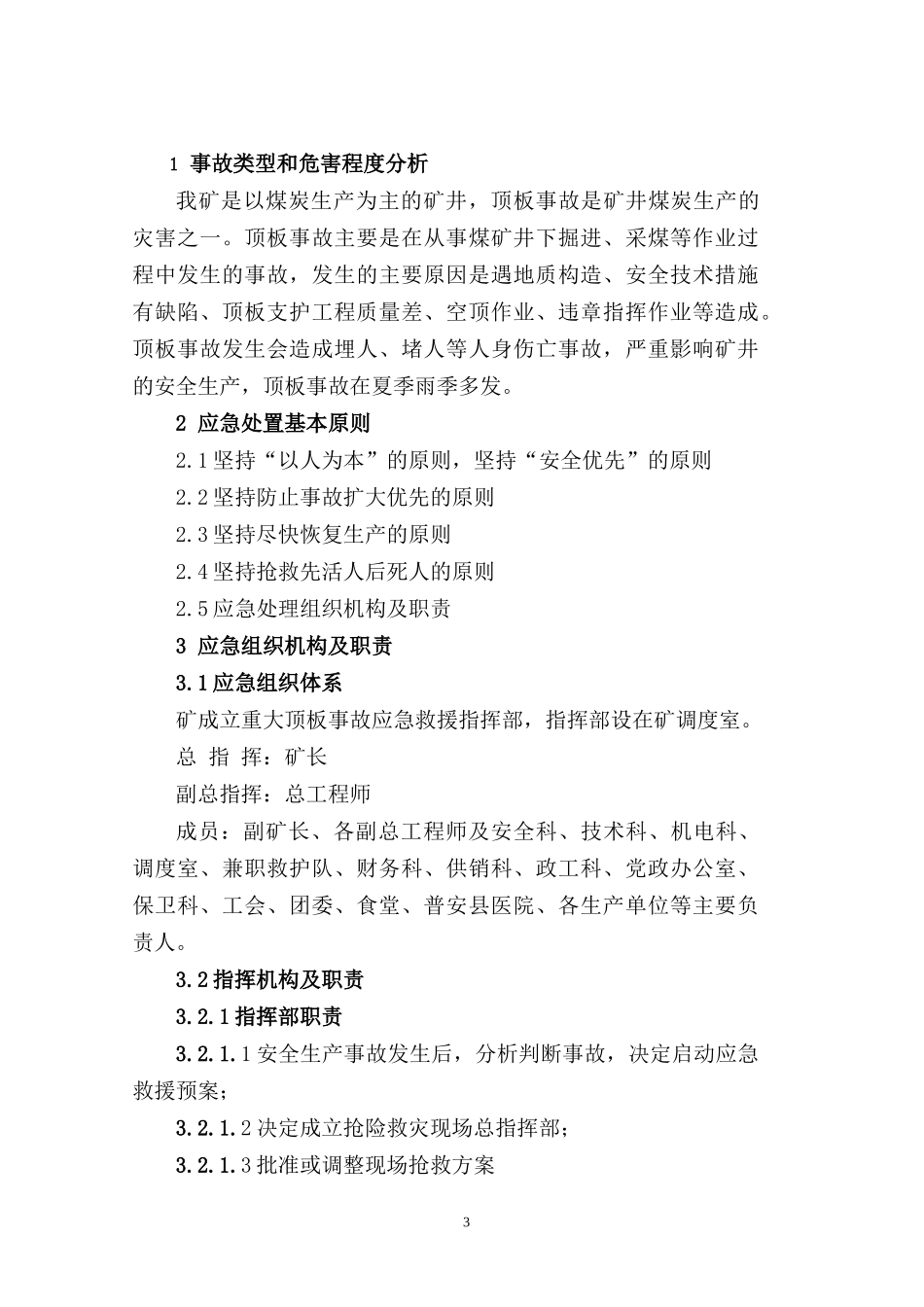 某煤矿专项应急救援预案_第3页