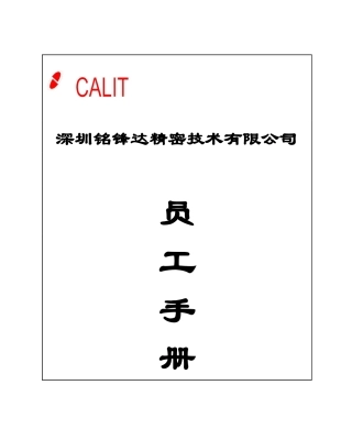 某精密技术有限公司员工手册