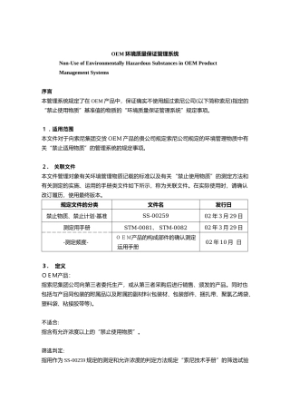 人力资源-OEM环境质量保证管理系统