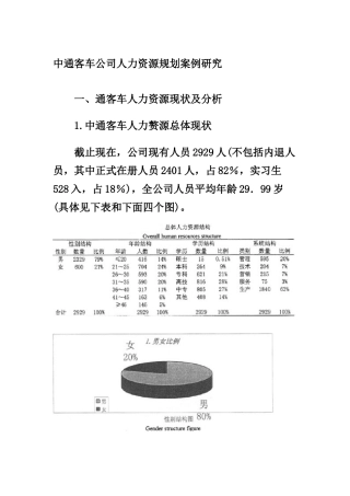 中通公司人力资源规划
