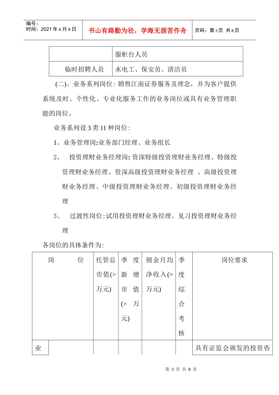 某营业部员工管理制度(DOC 8)_第3页