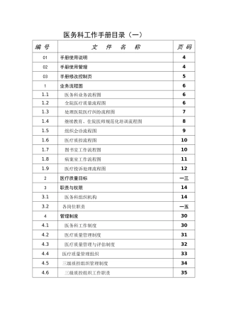 医务科工作手册