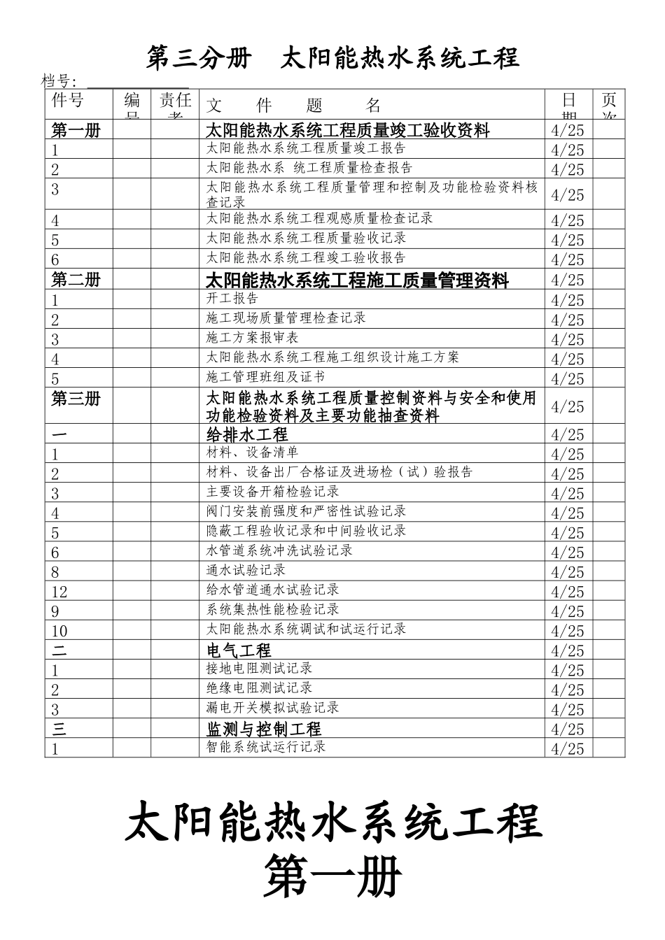 太阳能热水系统工程竣工资料-大家新嘉苑XXXX年4月_第2页