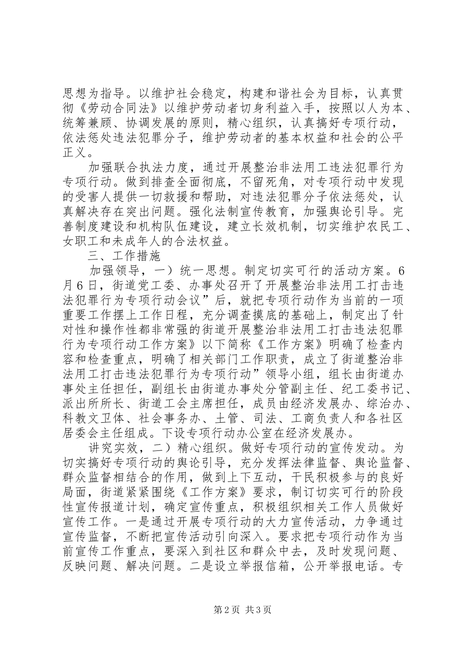 街道打击违法犯罪行为工作总结_第2页