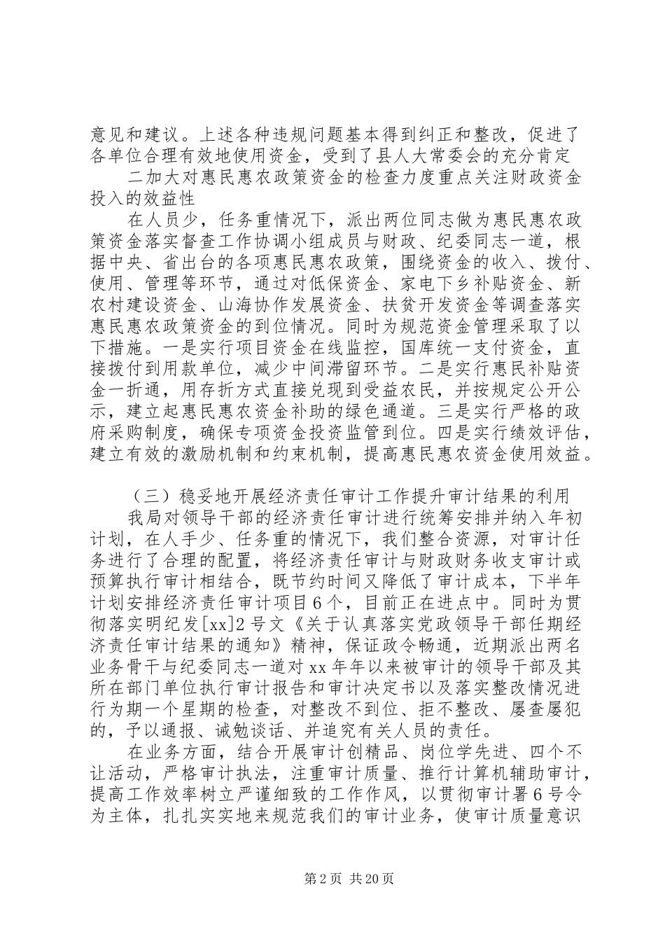 审计局上半年工作总结_第2页