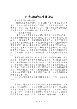 防洪防汛应急演练总结_2