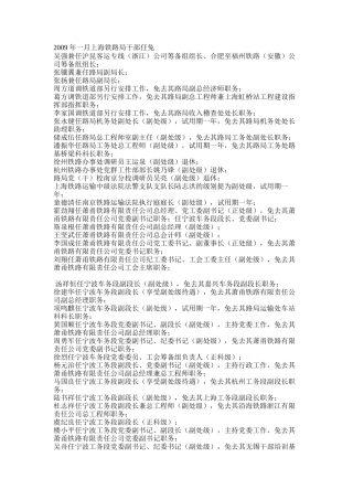 上海铁路局人事任免