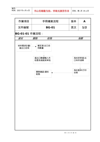 某精密科技有限公司流程管理实务