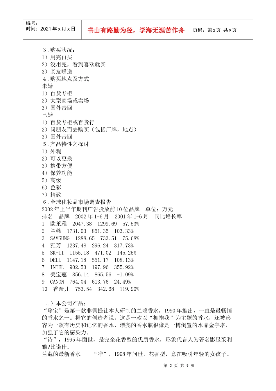 某香水的广告策划案_第2页