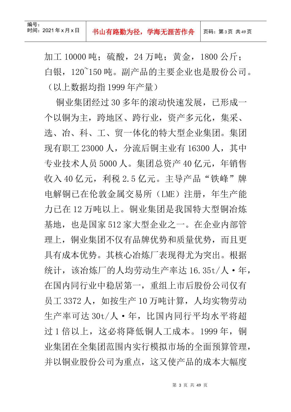 某铜业集团公司全面预算化管理模式设计_第3页