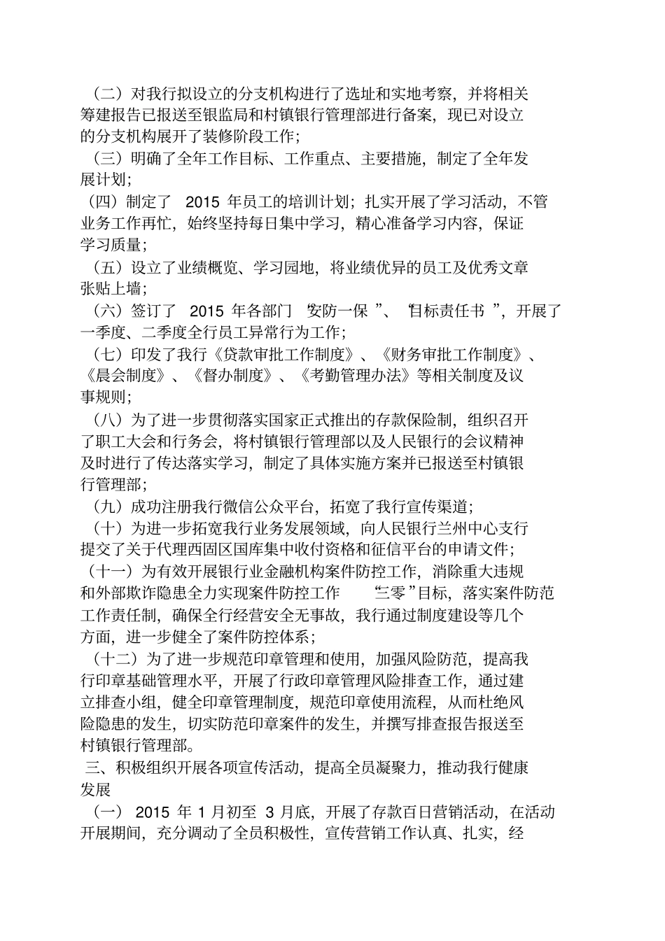 支行半年度工作总结_第2页