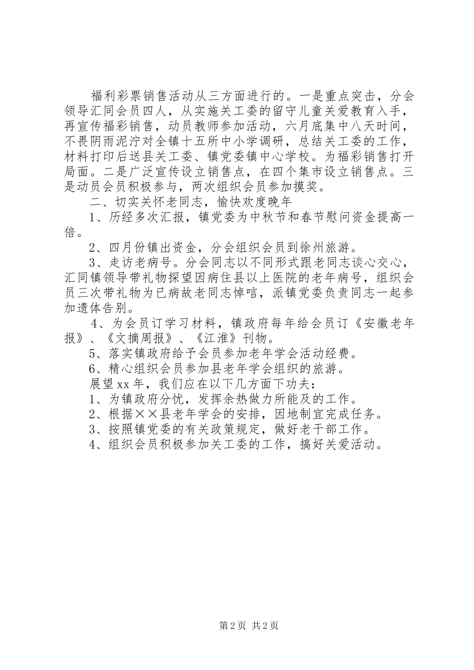 老年分会工作总结_第2页