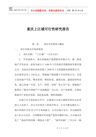 某项目可行性研究报告(doc 43页)