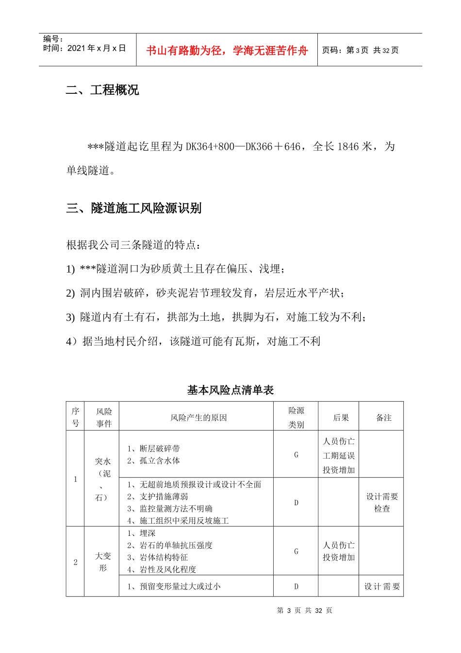 某黄土隧道施工应急预案_第3页