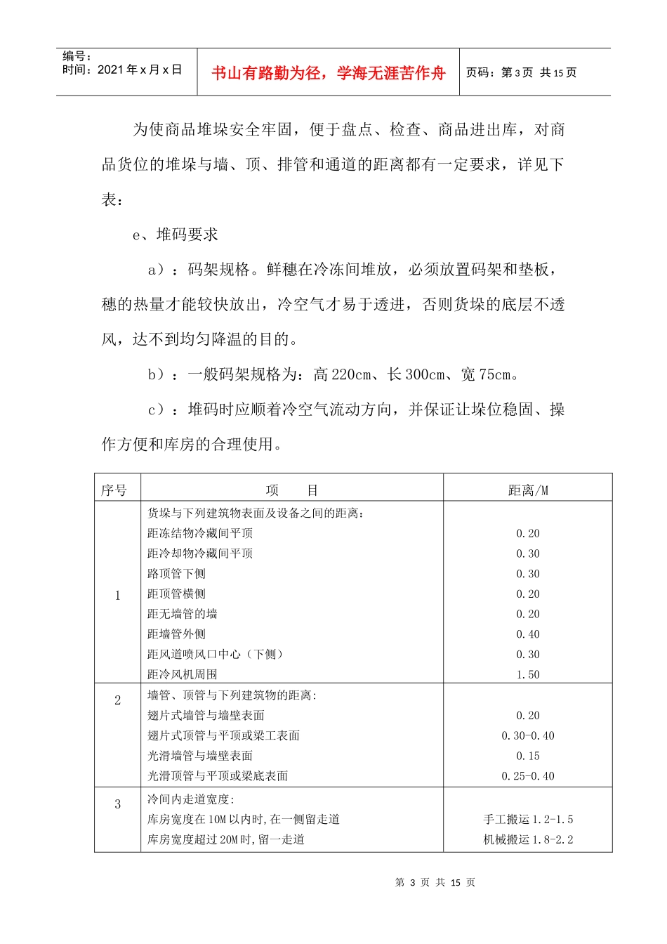 某食品企业冷库管理制度(DOC14)_第3页