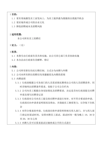 内部招聘流程汇集