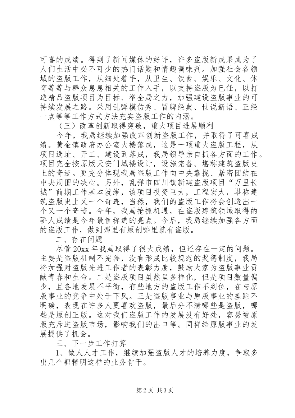 盗版局年度工作总结_第2页