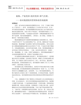 某集团组织管理体系咨询案例