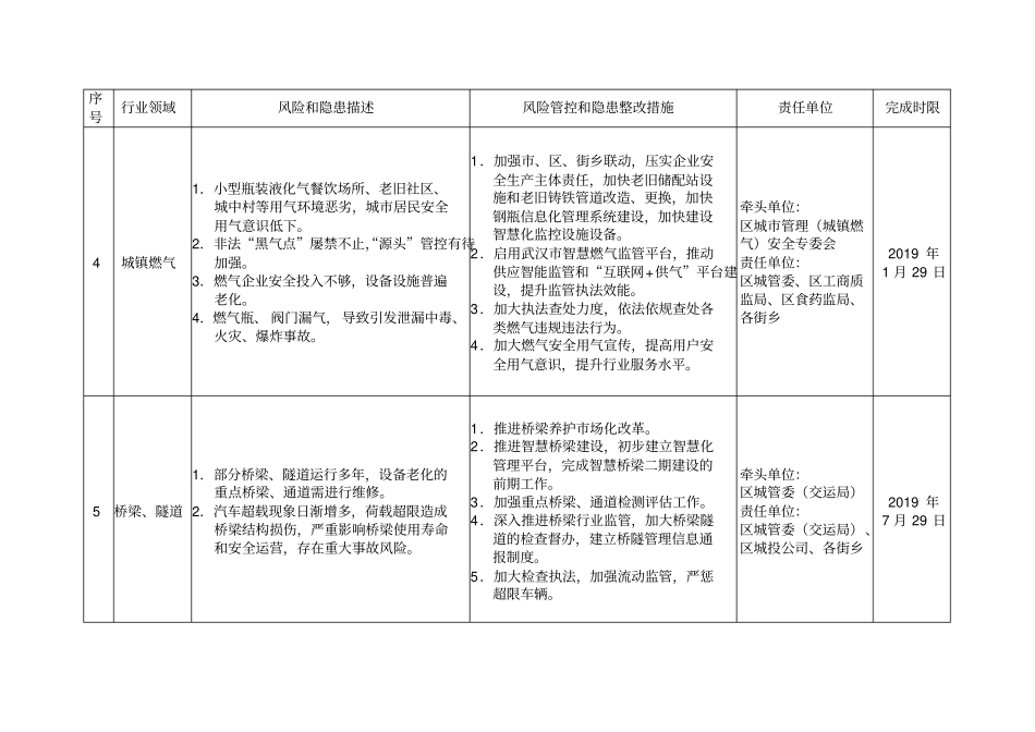 全区有关行业领域安全风险管控和隐患整改责任清单_第2页