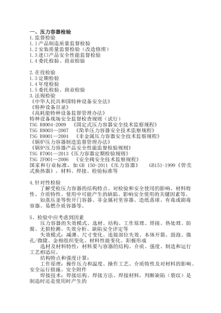 压力容器检验程序方法技能