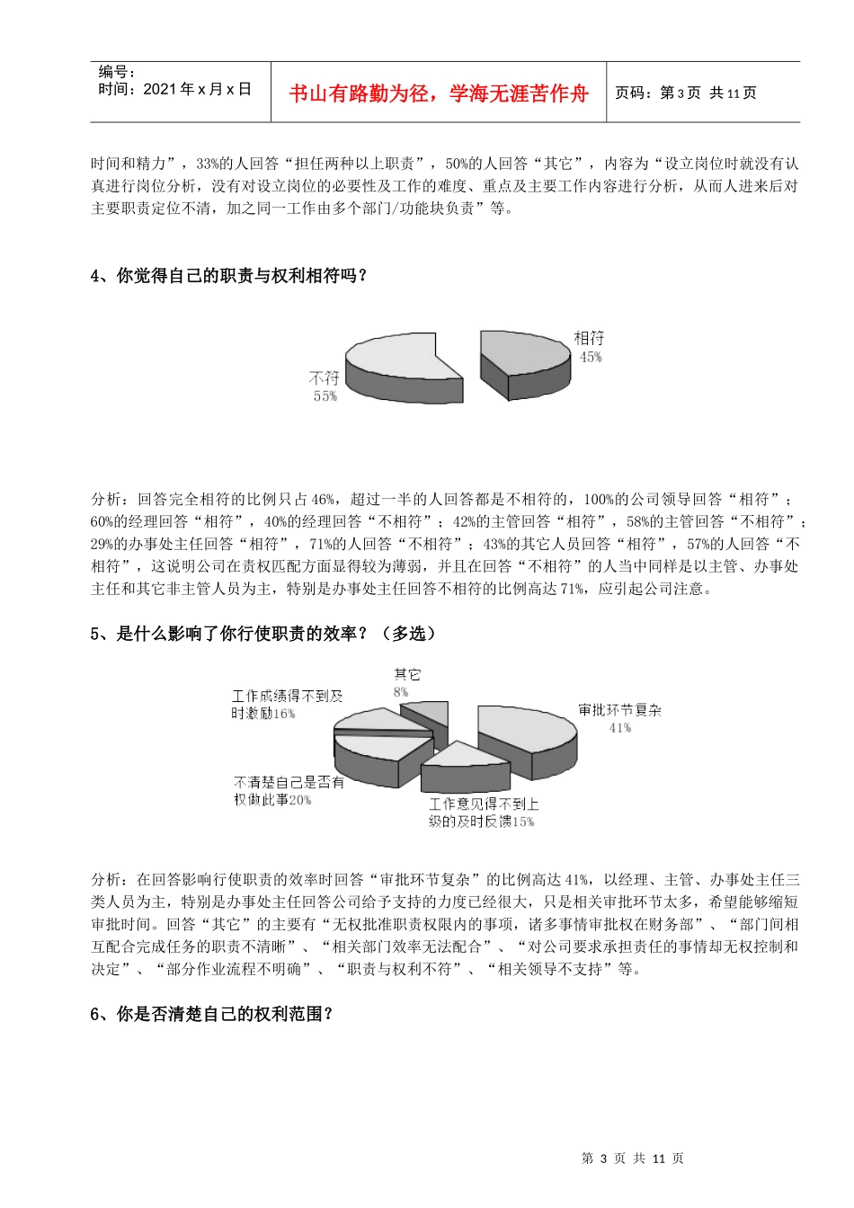 某集团公司责权利匹配问卷调查研究报告_第3页