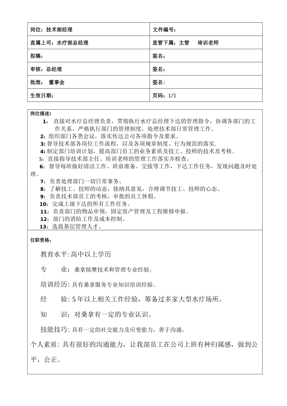 人力资源-sop-公司各部门岗位职责汇总_第2页