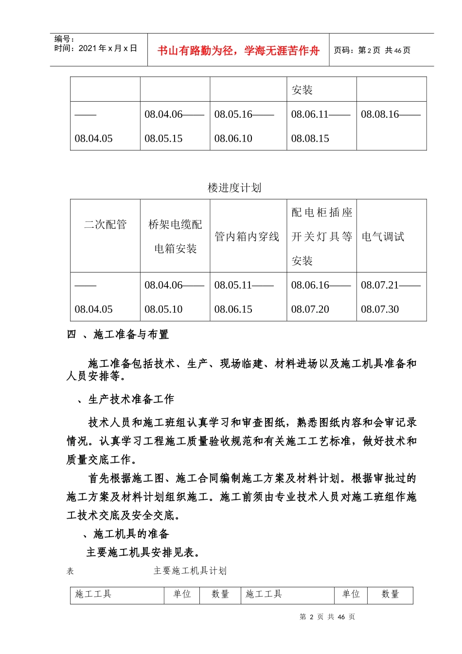 标段招、投标电气工程施工组织设计方案_第2页