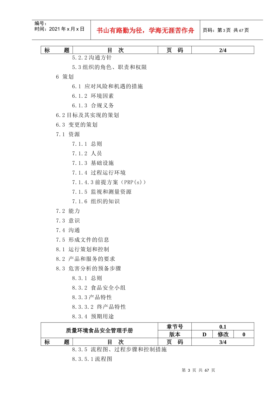 某食品有限公司质量环境食品安全手册_第3页