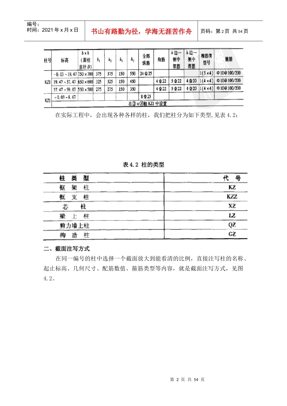 柱钢筋工程量的计算_第2页