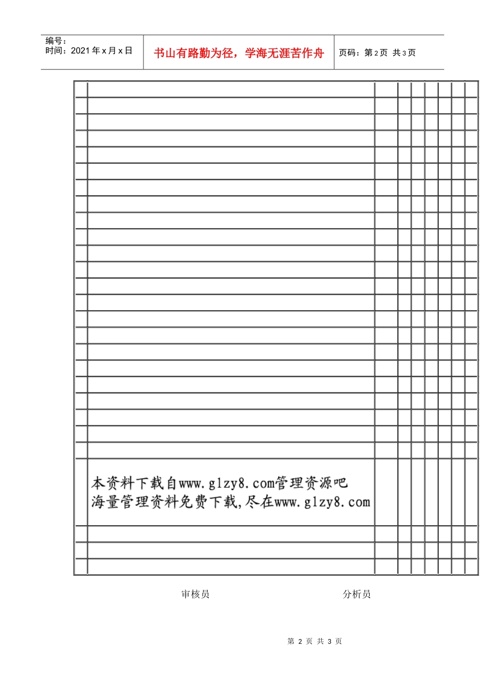 标准作业时间评定表(一)_第2页