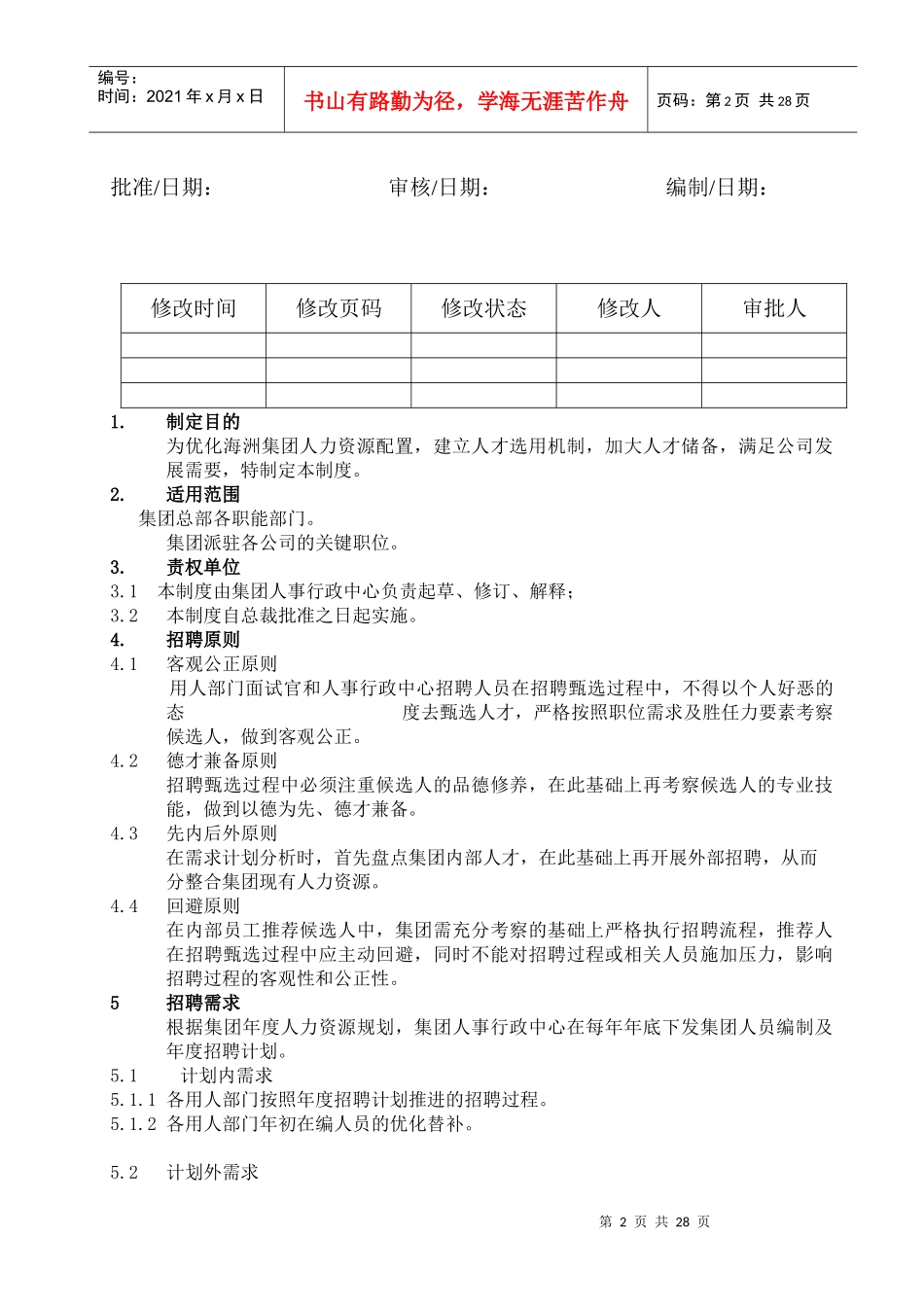 某集团公司招聘管理制度汇编_第2页